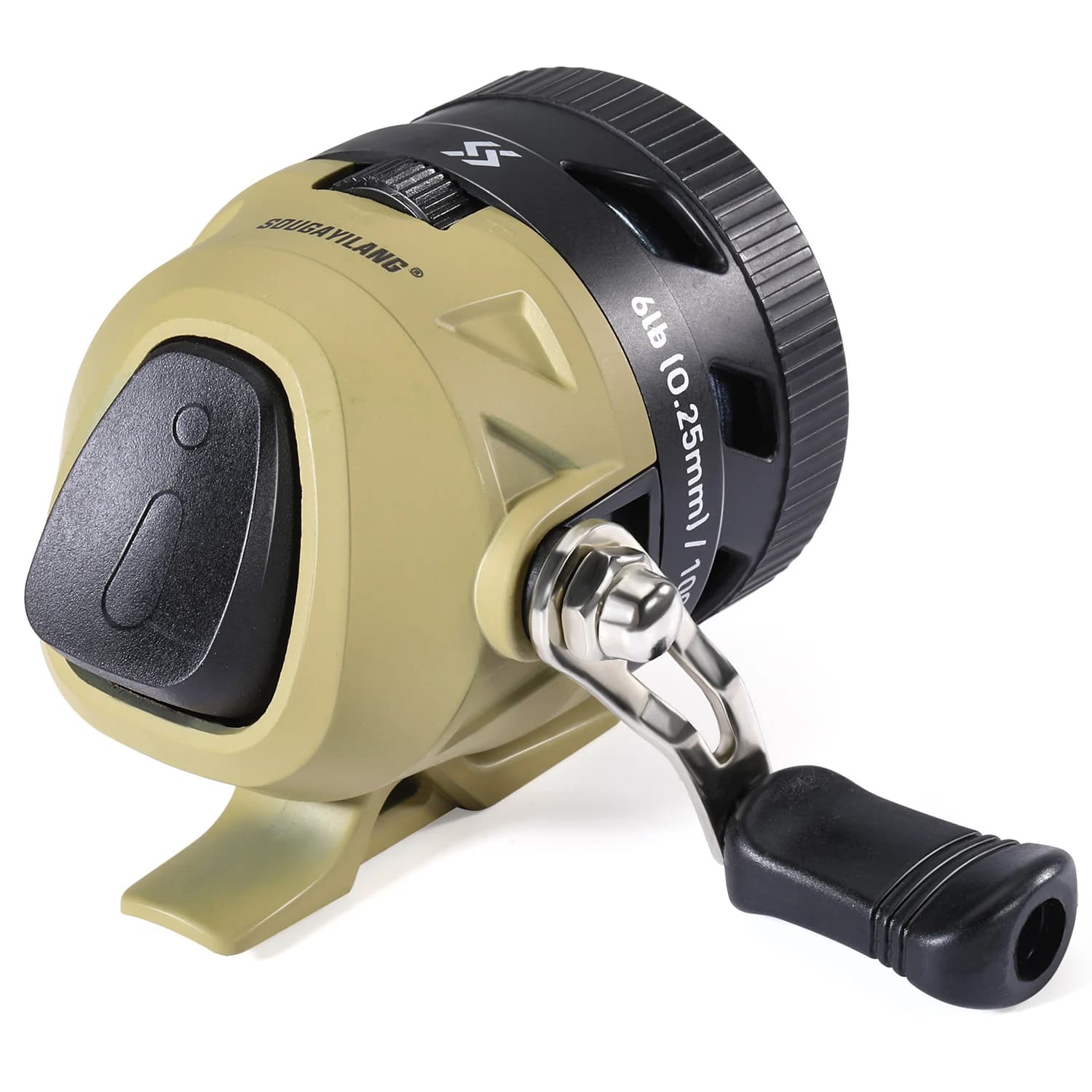 Moulinet casting Sougayilang ratio 3.4 pour pêche en eau douce - Bobine aluminium avec ligne nylon