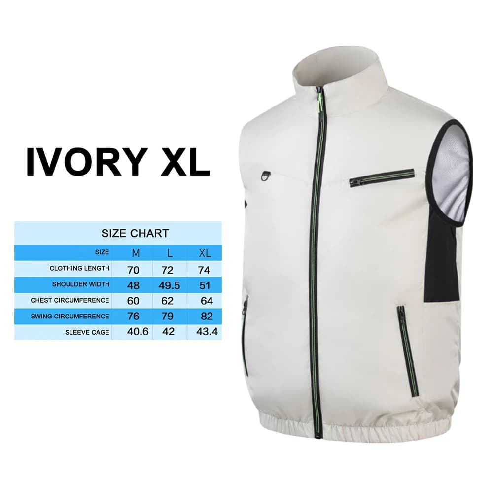 Veste Rafraîchissante avec Ventilateur pour Pêche, Randonnée et Camping d'Été Résistante à la Chaleur