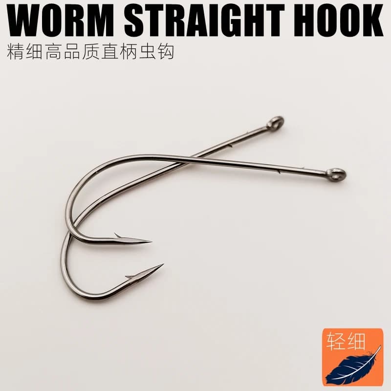 10 hameçons Texas Rig Mr JigginG tige droite - Pour leurres souples et montage texas rig