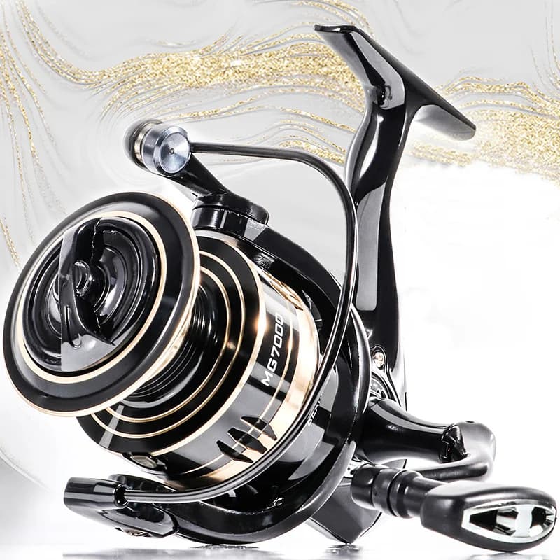 Moulinet spinning Rooblinos MG - Cadre métal frein haute vitesse pour pêche eau douce et mer fluide