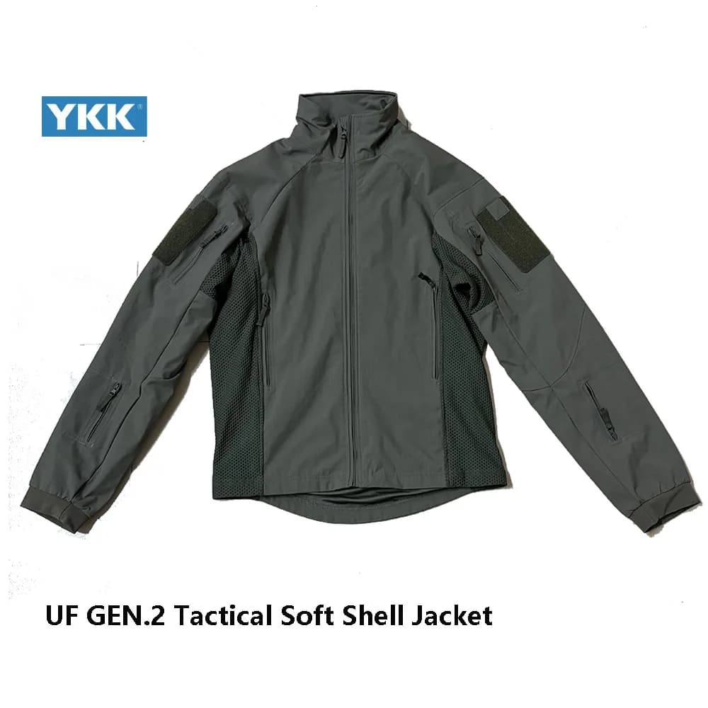 Veste tactique softshell GEN.2 camouflage - Équipement militaire pour pêche discrète et entraînement