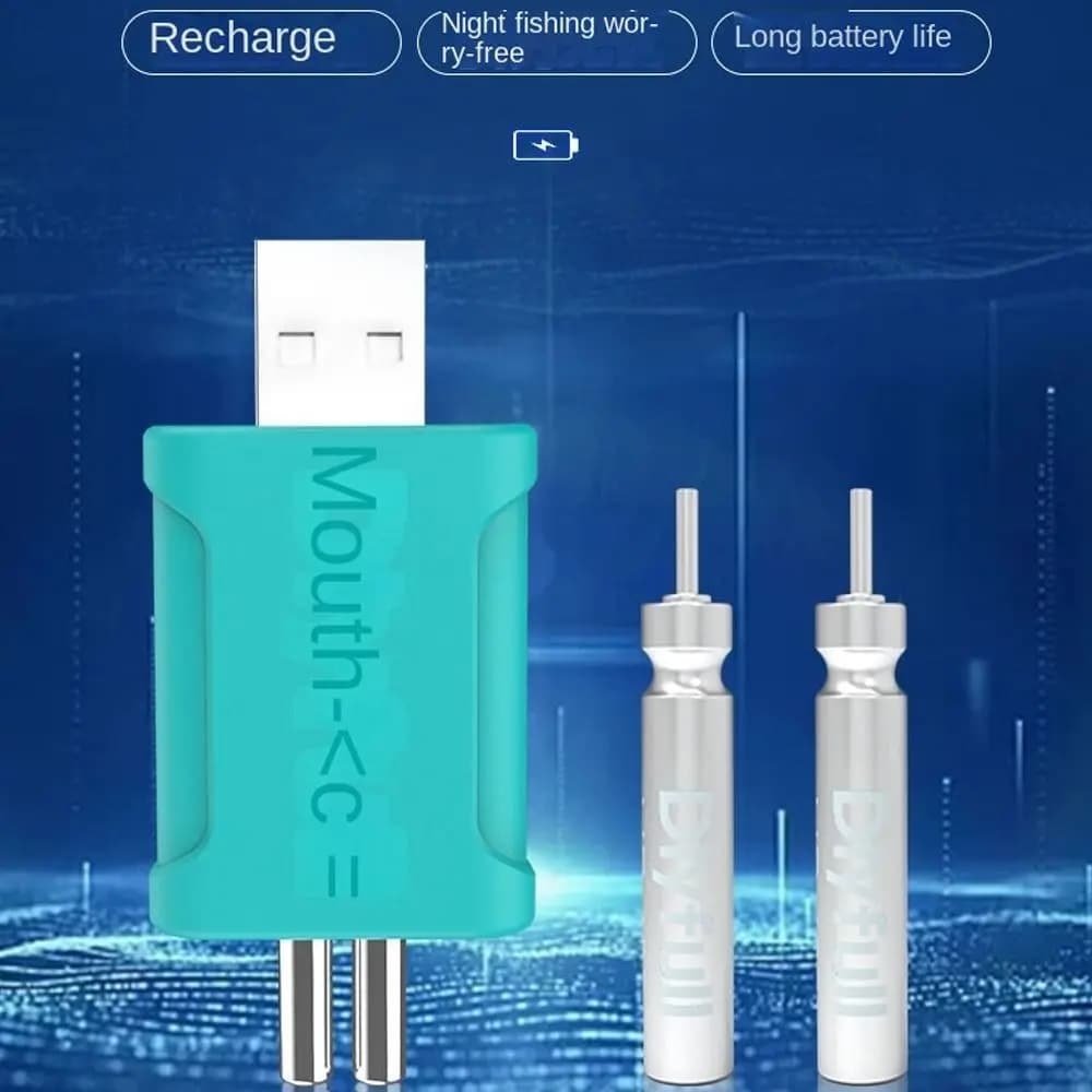 Flotteur électronique lumineux rechargeable USB CR425 - 2 trous pour pêche de nuit en rivière et lac