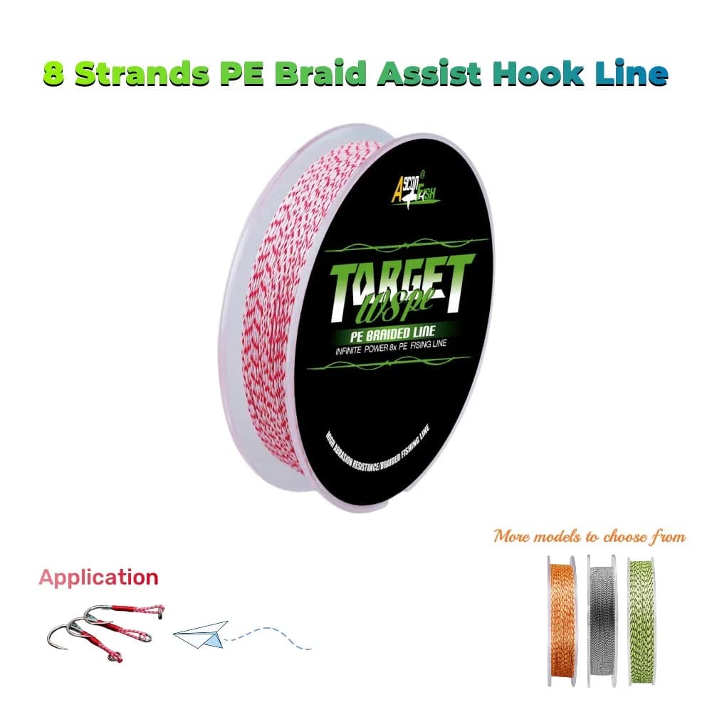 Ligne de pêche tressée PE 8 brins 130-300LB pour appât monté DIY et traîne en mer