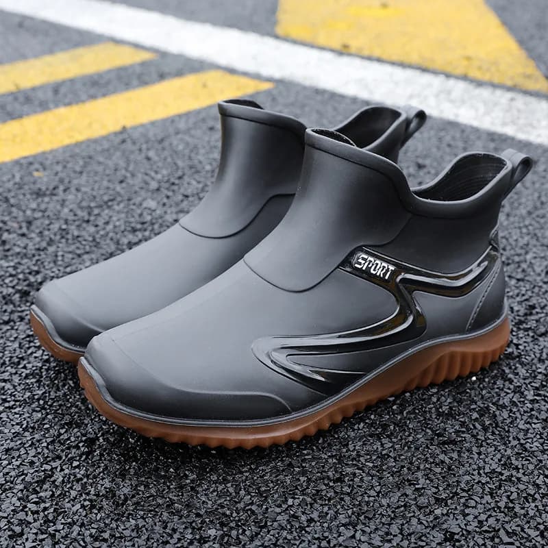 Bottes de travail courtes imperméables antidérapantes pour pêche et chantier sécurité homme