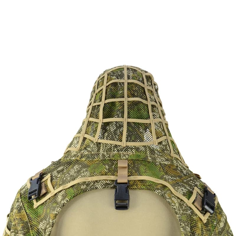 Vêtements Ghillie châle mesh tactique sniper 3D - tenue camouflage combat chasse pêche extérieur