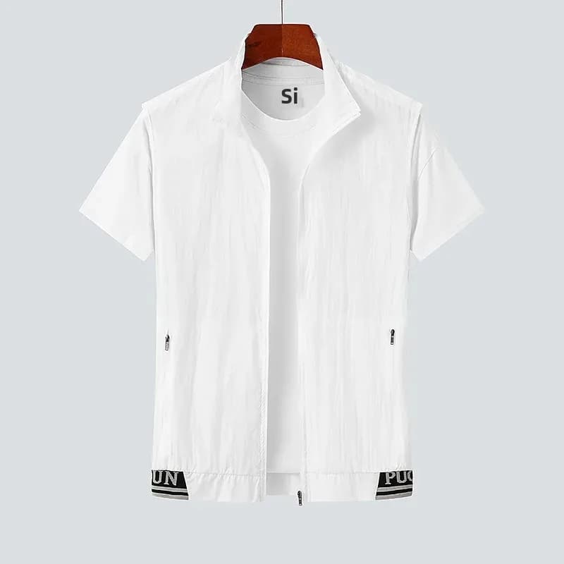 Débardeur homme sport été ultra léger anti-UV séchage rapid veste sans manches pêche