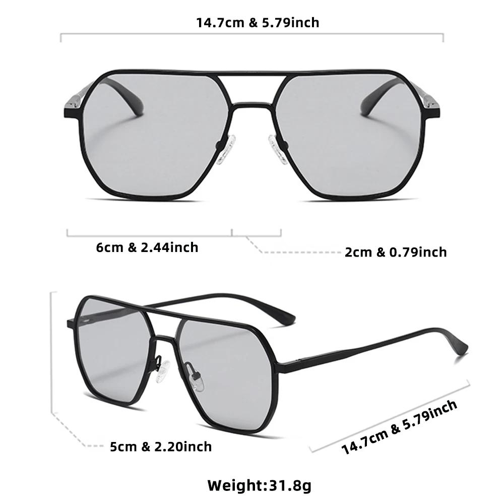 Lunettes photochromiques métal luxe polarisées - Technologie caméléon conduite pêche UV400