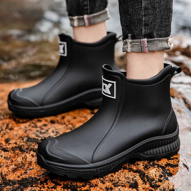 Chaussures de pluie unisextes résistantes printemps automne - Bottes mode casual grandes tailles homme femme