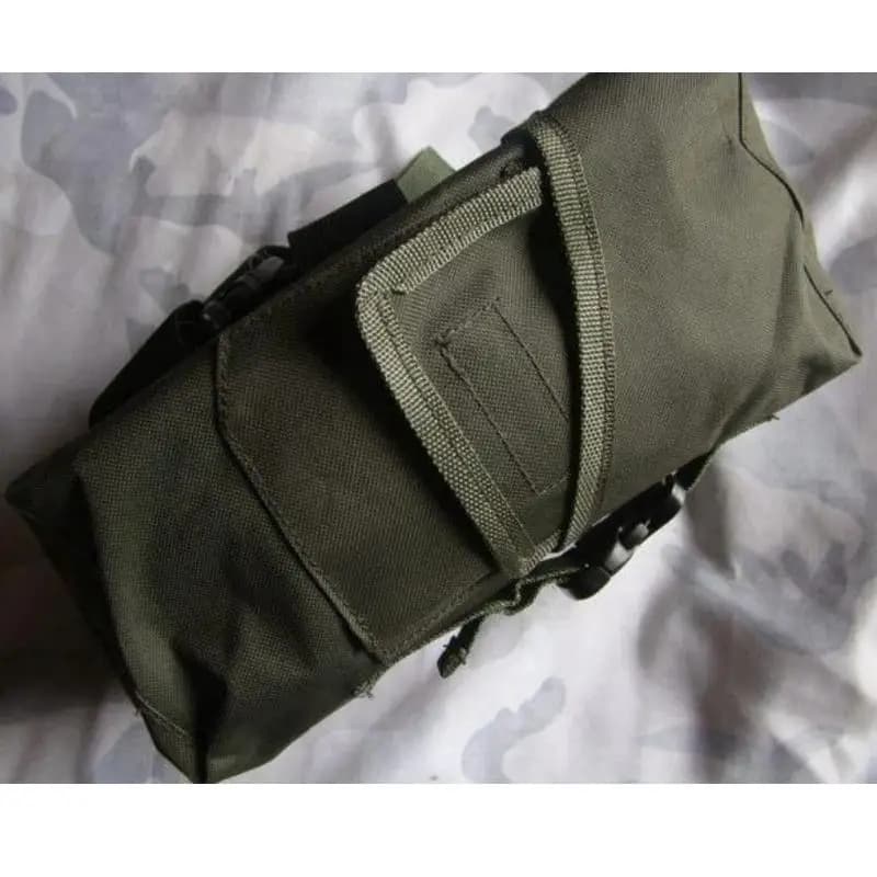 Sac jambe polyvalent pêche vert noir - Rangement masque gaz et accessoires pêche mobile