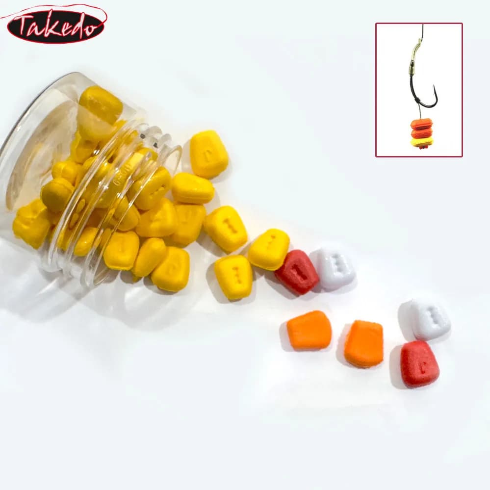 30 pop ups boilies simulation maïs en mousse EVA pour pêche à la carpe - appâts flottants TAKEDO