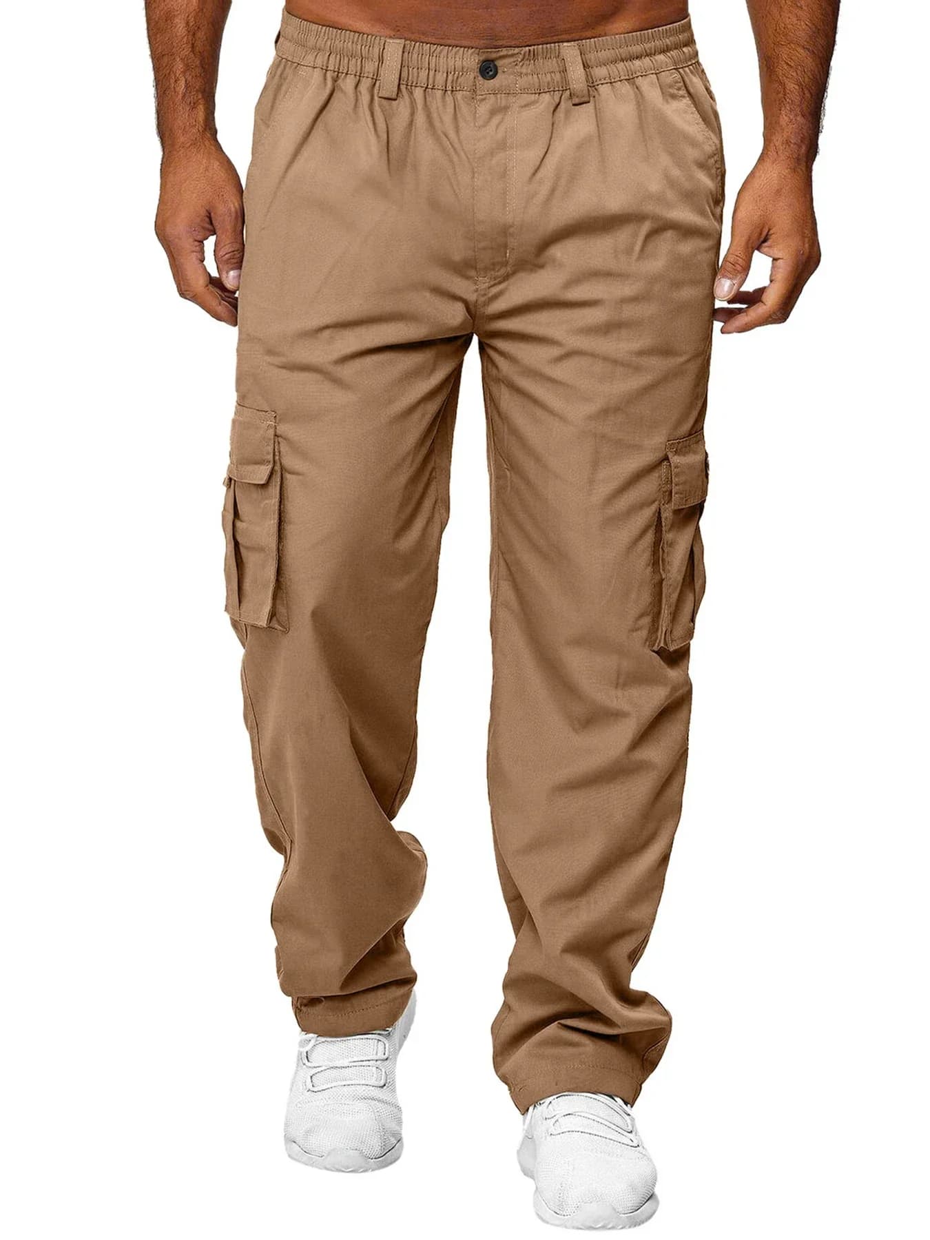 Pantalon cargo été homme pour pêche durable - Multi-poches et tissu résistant aux conditions extérieures