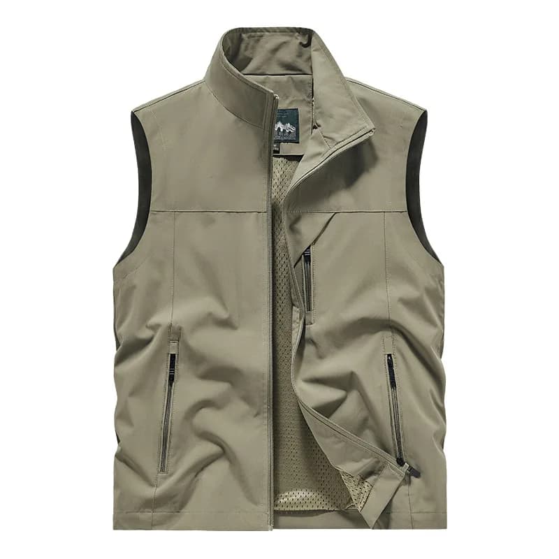 Gilet tactique homme pêche multi-poches grande taille printemps été outdoor veste sans manches