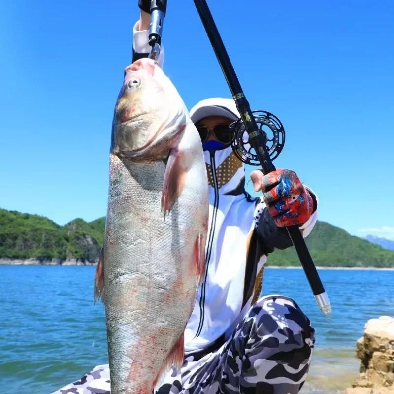 Canne à pêche télescopique 4.5m à 7.2m en carbone 40T ultra légère pour pêche filature