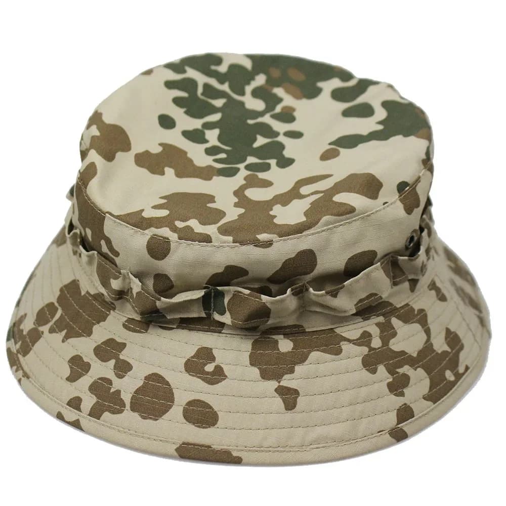 Casquette de pêche camouflage à bord rond - Protection solaire tactique unisexe