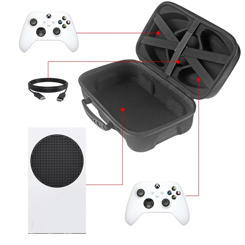 Étui rigide de voyage pour Xbox Series S - Sac de stockage organisateur pour console et manettes