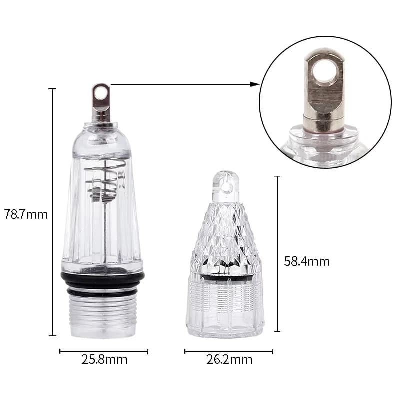 Kit lampe LED pêche nocturne sans pile - Appât lumineux bateau pour mer et casiers crevettes