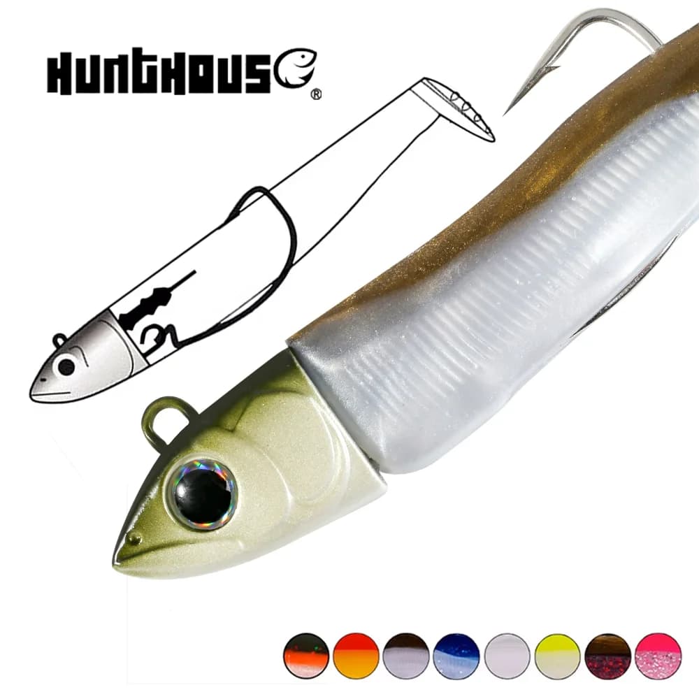 Leurre souple minnow Hunthouse Barre T. 7g-120g - Easy Shiner appât jig pour bass brochet pêche leurres souples