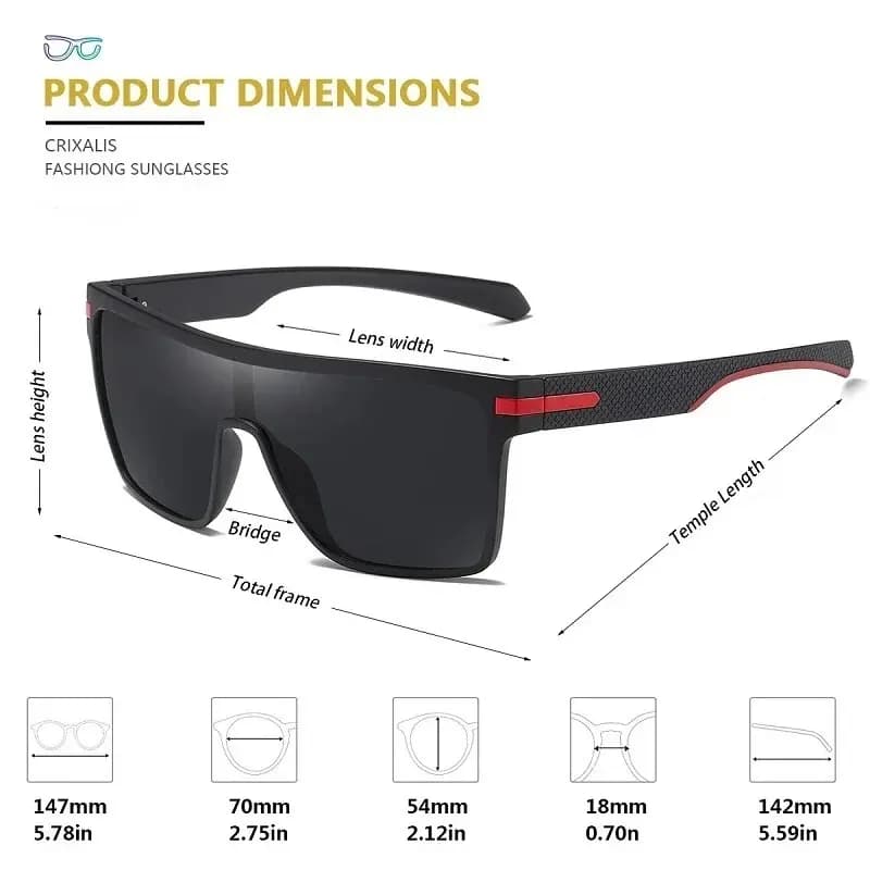 Lunettes de soleil polarisées conduite pêche anti-éblouissement miroir UV400 protection optimale