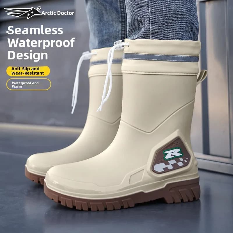 Bottes de pêche chaudes anti-dérapantes - Bottes de jardinage pour livreurs et pêcheurs