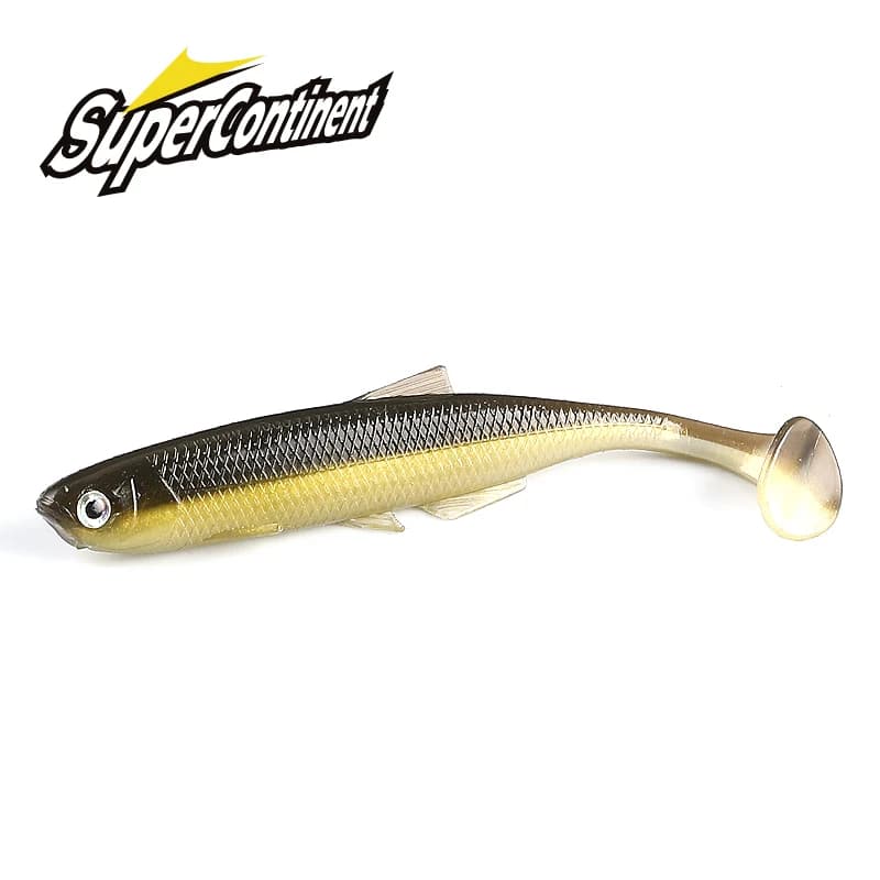 Leurres souples ShadTeez T-tail 5cm/7.5cm/12cm - Leurres 3D yeux pour sandre brochet prédateurs