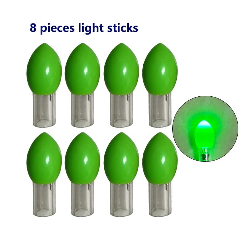 8 pièces bâton lumineux électronique pêche nocturne sans pile, leurre lumineux pour pêche en mer et surfcasting