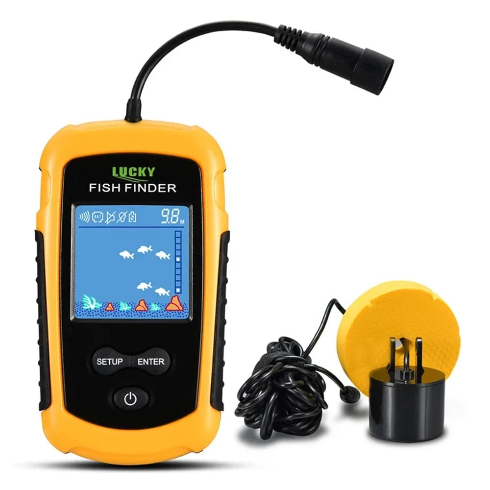 Sondeur poissons Lucky écran couleur portable 100m profondeur échosondeur pêche lac rivière
