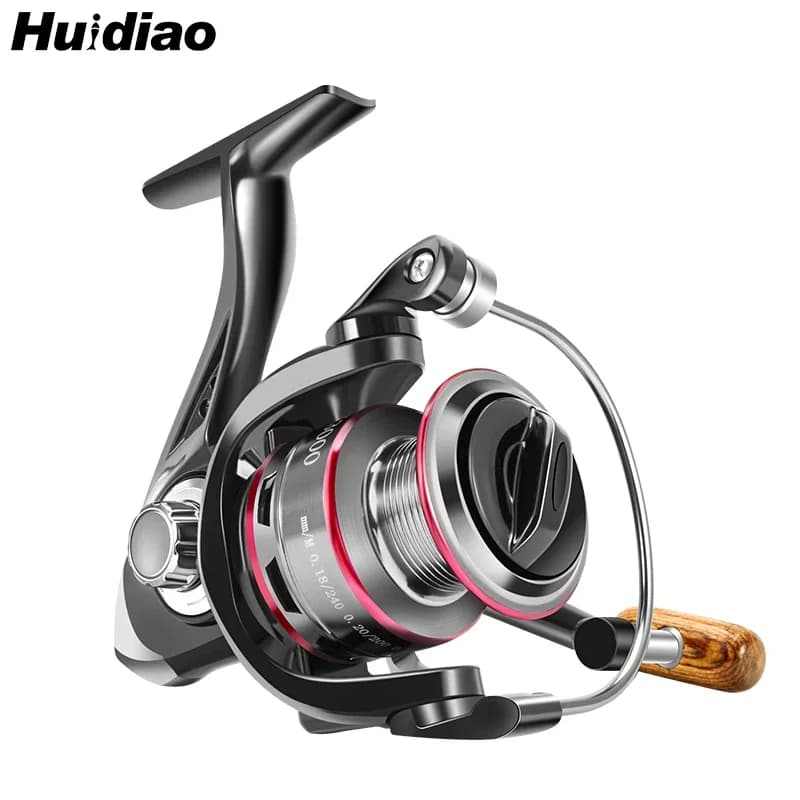 Moulinet spinning Huidiao 1000-7000 5.2:1 avec bobine et poignée métal pour lancers longue distance