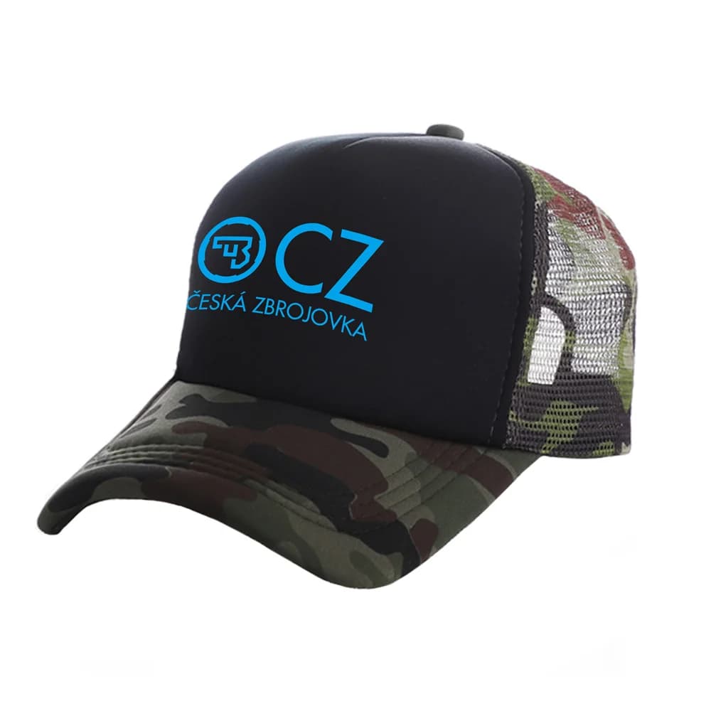 Casquette trucker Ceska Zbrojovka CZ firearms pour pêcheurs hommes unisexe mesh ventilation