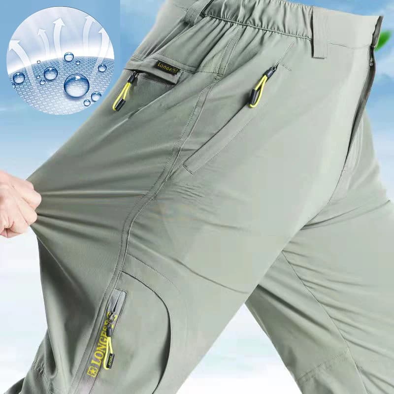 Pantalon pêche homme 5XL été séchage rapide randonnée stretch imperméable tactique poches zippées