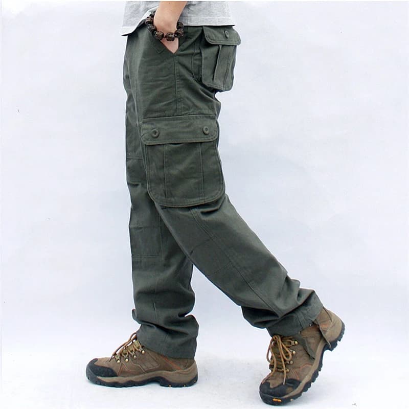 Salopette cargo militaire tactique pêche travail streetwear pantalon homme droite 44