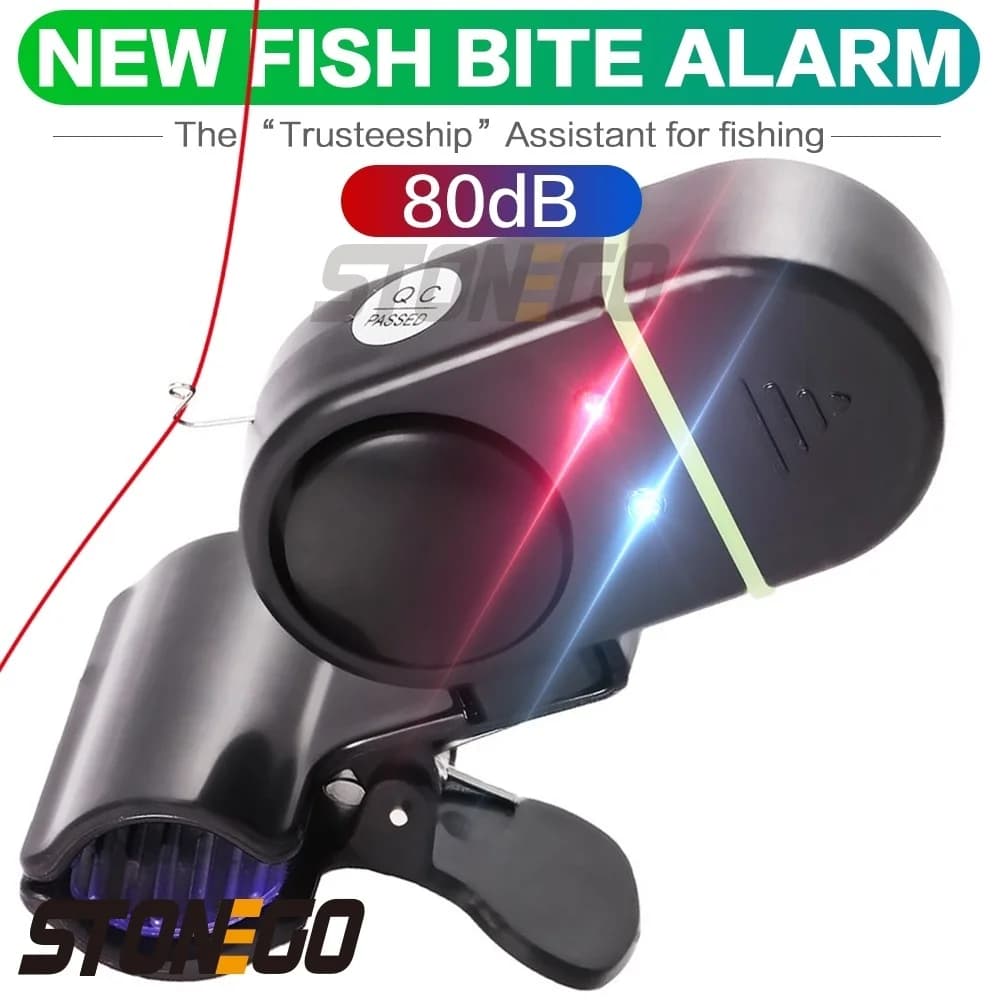 Alarme lumineuse et sonore pour leurres - Détecteur à clip avec 2 LED pour pêche eau douce et mer