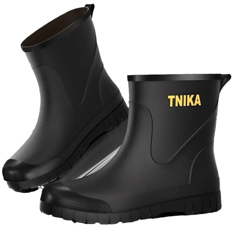 Bottes de pêche mi-mollet imperméables antidérapantes avec semelle EVA - Chaussures réfléchissantes sécurité