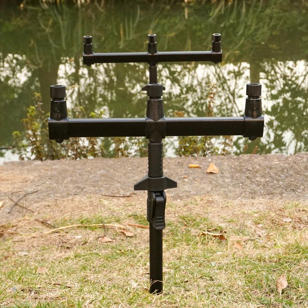 Support de canne télescopique en aluminium Hirisi pour la pêche de la carpe - Bâton de