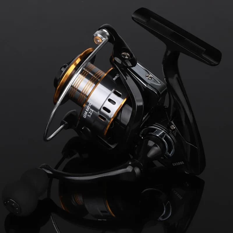 Moulinet Spinning Professionnel 1000-7000 - Rapport 5.2:1 et bobine métal CNC pour eau douce et mer