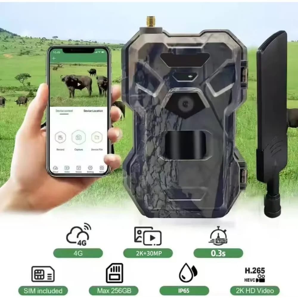 Caméra de chasse Suntekcam HC-880Pro 4G LTE 30MP étanche IP65 avec streaming live 2K et service cloud