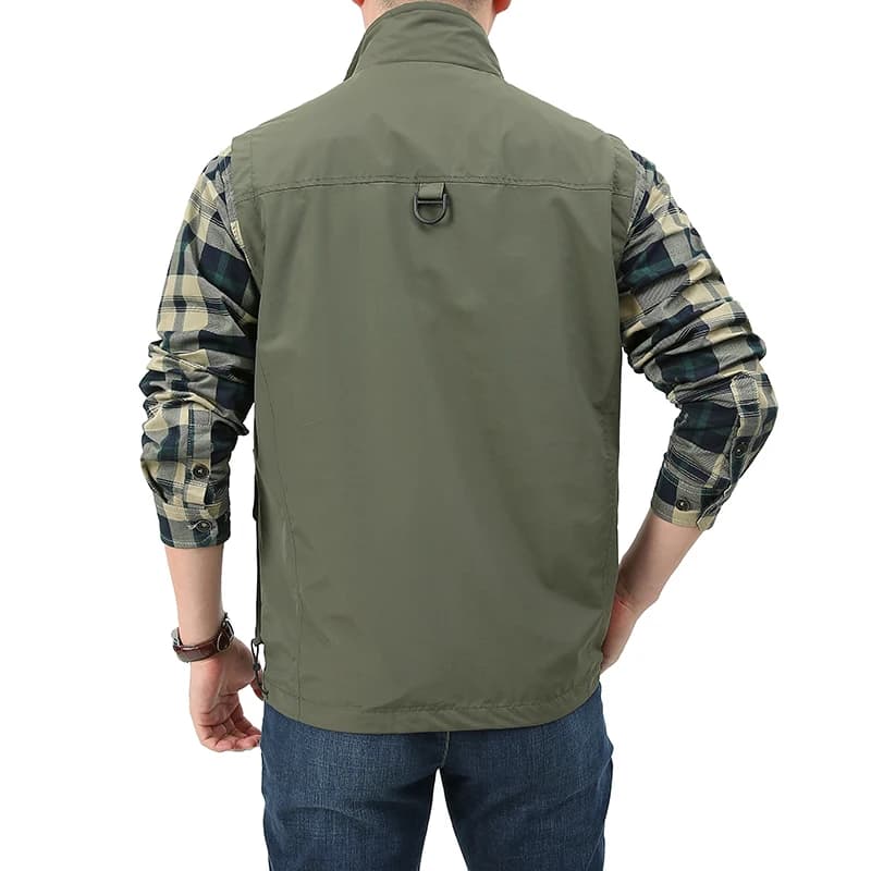 Gilet pêche randonnée sans manches 5XL multi-poches pour hommes voyage photographe