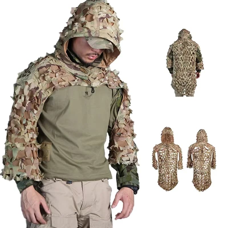Combinaison Ghillie légère Emersongear camouflage discret pêche chasse secrète vêtement sniper
