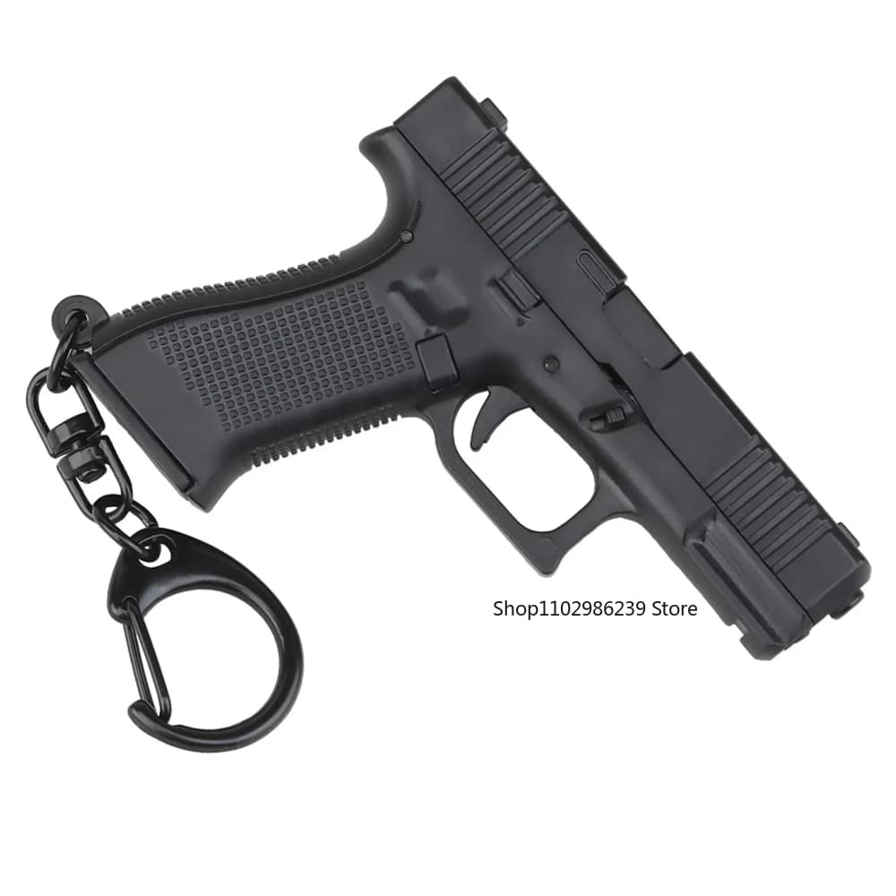 Porte-clés pistolet G45 miniature modèle réaliste pêche cadeaux anniversaire accessoires