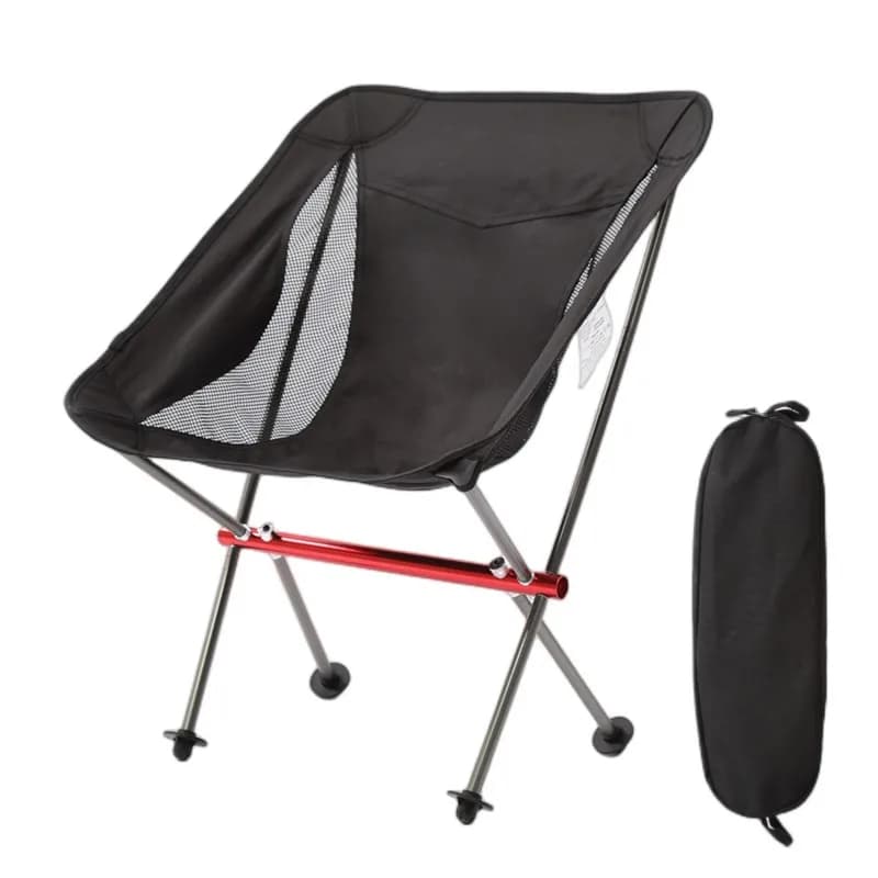 Chaise camping pliante cadre aluminium complet portable randonnée pêche trekking sac transport