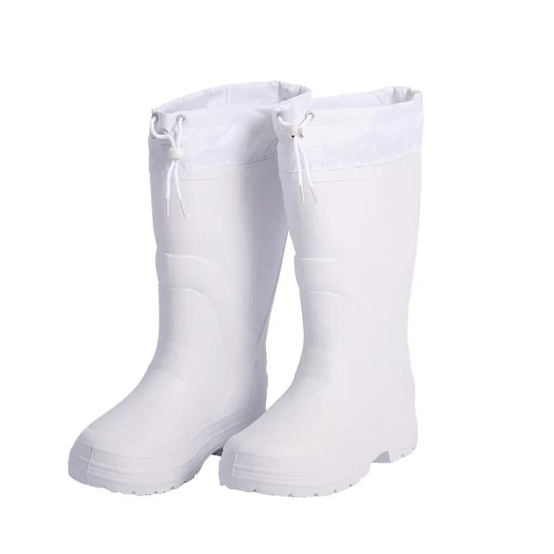 Bottes de pluie hautes genou PVC EVA mousse anti-dérapantes imperméables chaussures eau adulte