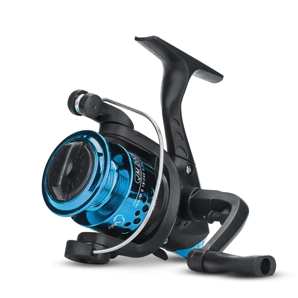Moulinet spinning plastique 5.2:1 pour pêche au leurre traine légère roue libre casting