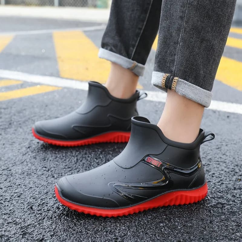 Bottes de travail courtes imperméables antidérapantes pour pêche et chantier sécurité homme
