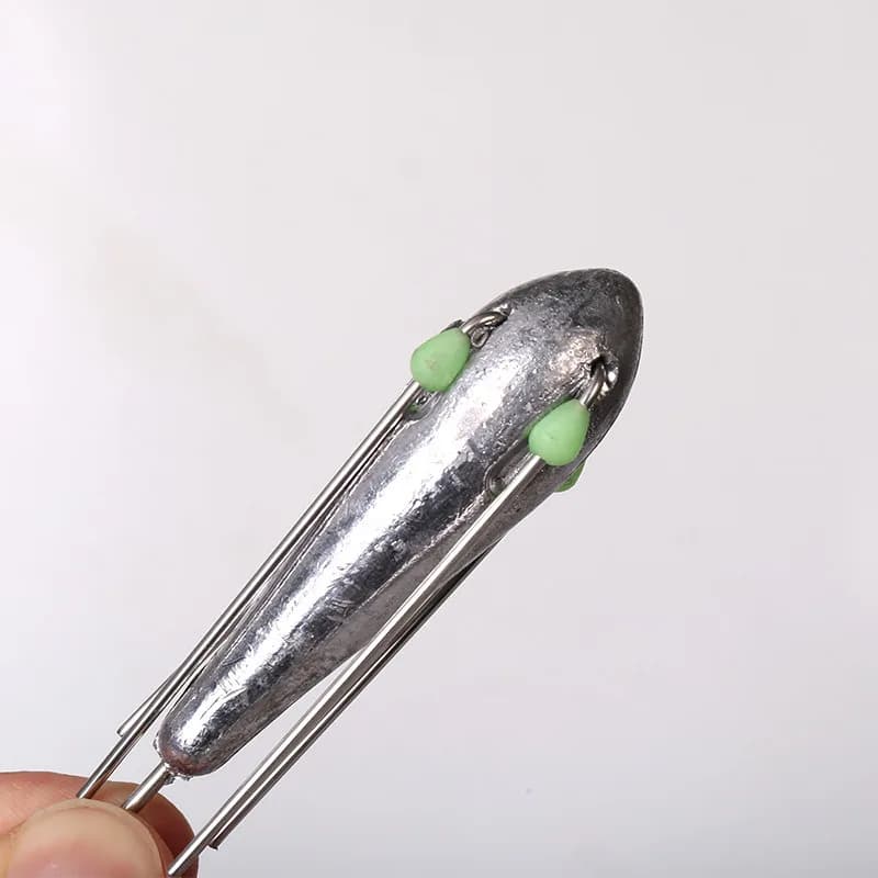 Plombs de pêche luminescents 50g-100g avec perles brillantes pour pêche profonde