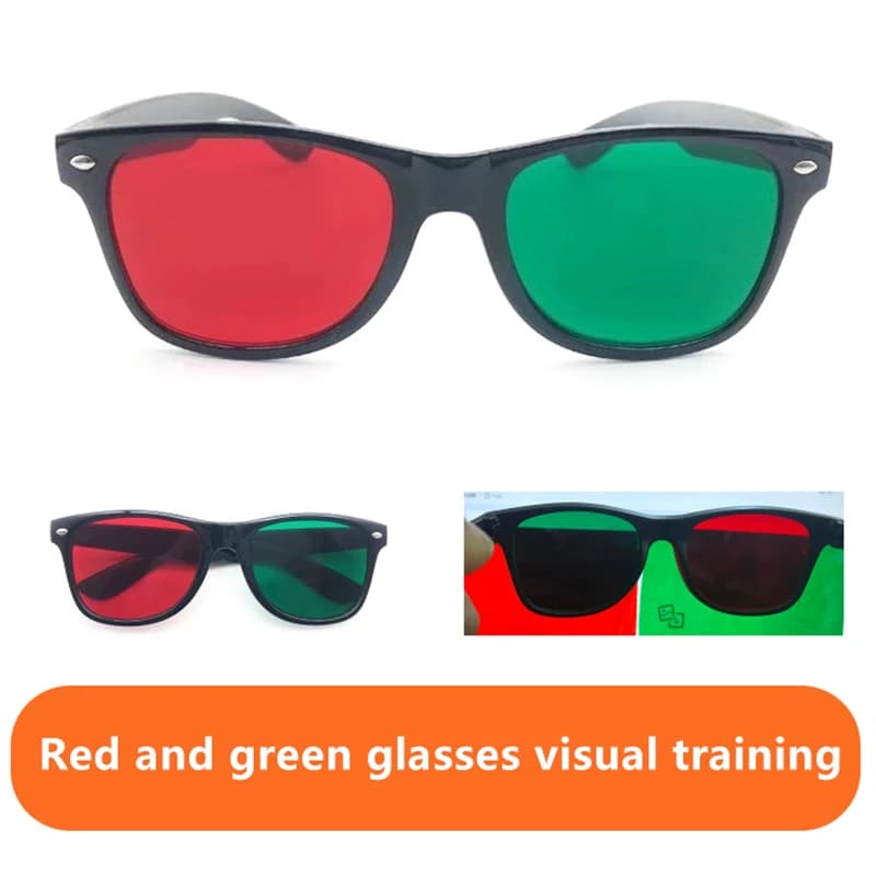 Lunettes 3D montagne cadre noir correction vision - Entraînement amblyopie adolescents pêche