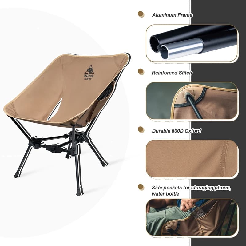 Chaise de camping triangulaire OneTigris pliable pour randonnée pêche et voyages outdoor