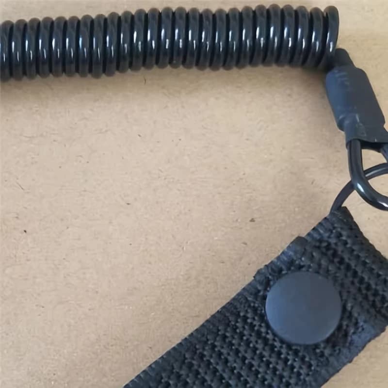 Lanière élastique anti-perte tactique DIZETION - Corde pistolet antivol anti-coupure accessoires