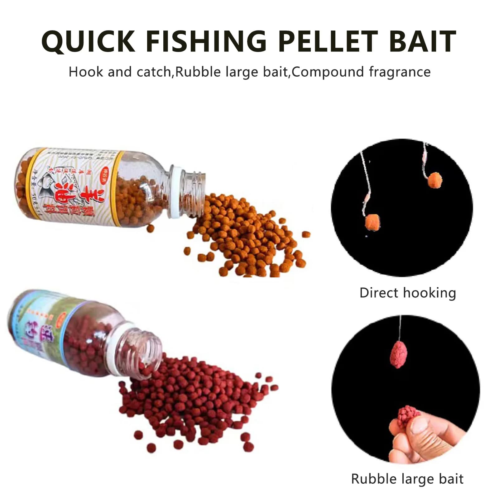 Appât concentré pellets fort attractant portable pour carpe carassin tilapia pêche