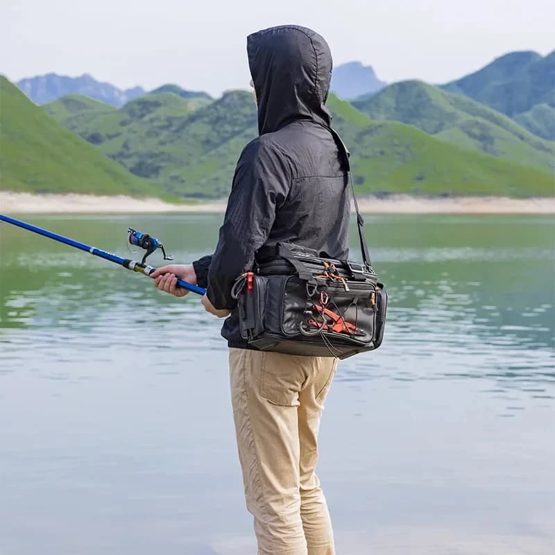 Sac à dos pêche étanche multifonction avec kit d'outils pour camping et activités outdoor