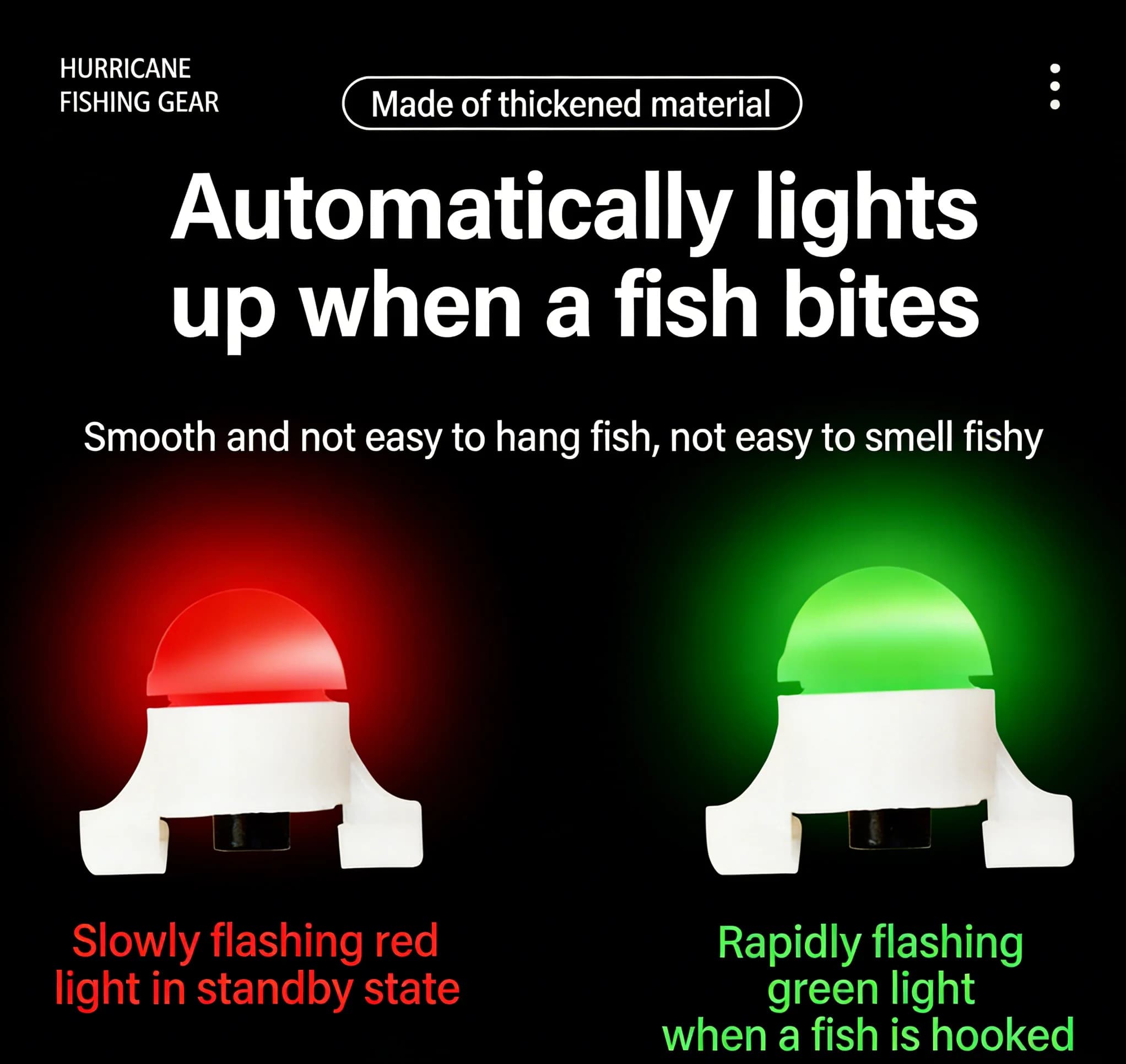 Alarme morsure poisson électronique haute sensibilité - Détecteur automatique canne mer lumière