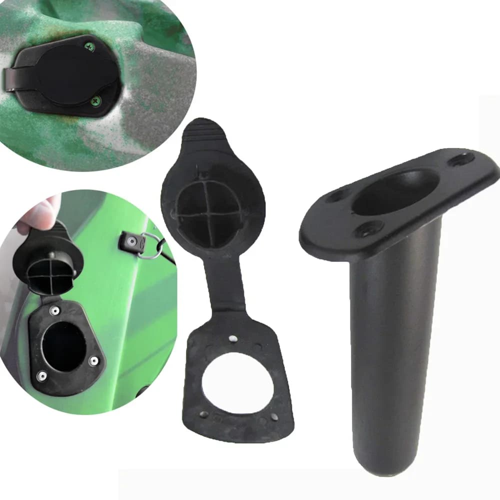 Kit 4 supports de canne à pêche à encastrer pour kayak et canoë, accessoires sports nautiques